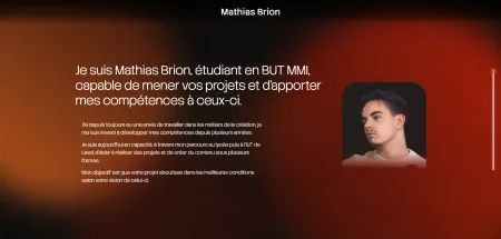 Présentation du site Portfolio de Mathias Brion